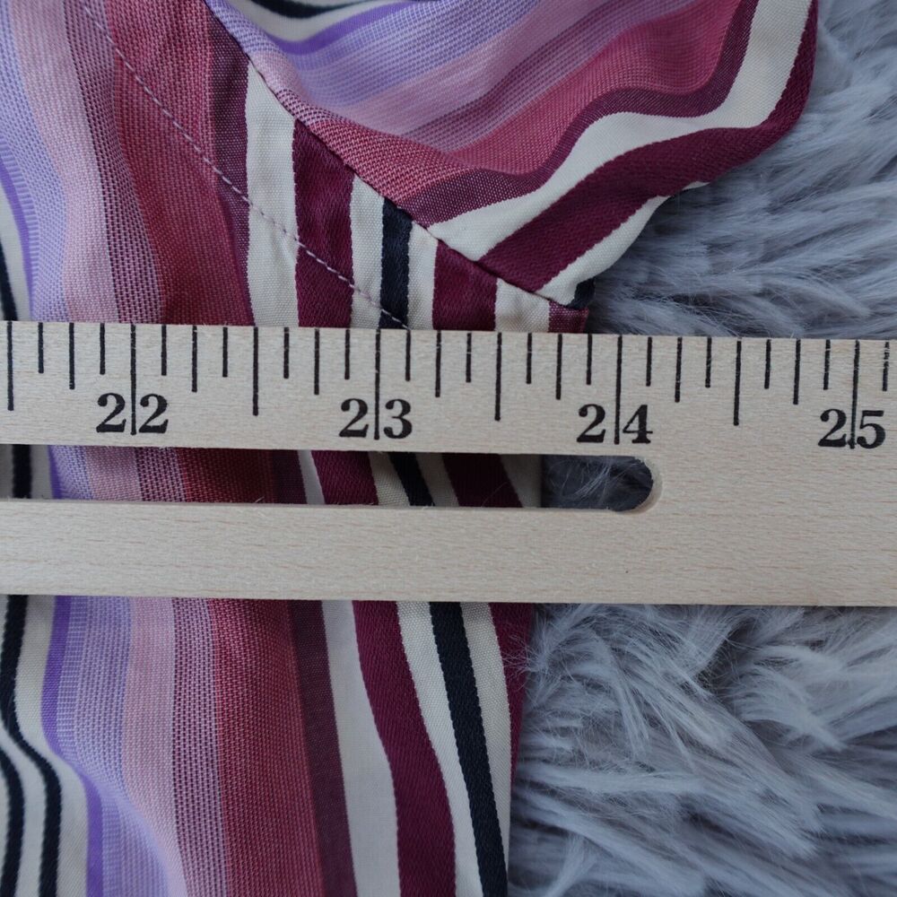 Robert Graham Shirt Men's XL Multicolor Striped Button Up Floral Flip Cuff - Picture 14 of 14